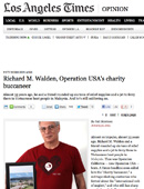 CEO Richard Walden in LA Times — Operation USA’s Charity Buccaneer