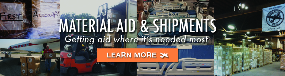 BANNER: Shipping and Material Aid